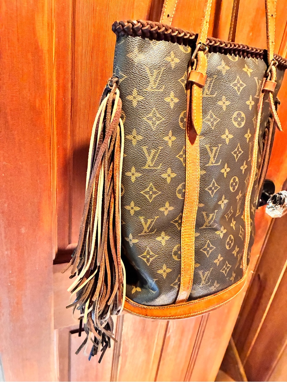 Louis Vuitton Monogram authentic Refurbished Brown and Tan Fringe Shoulder Bag - Picture 13 of 15